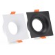 Foco fijo empotrar SPA02 Cuadrado 83x83mm, corte 70x70mm para Lámpara GU10/MR16, Blanco ó Negro